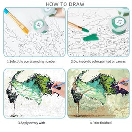 Listing 6 of 10 for 60x75cm Frame Diy Painting By Numbers For Adults Road Landscape Canvas For Home