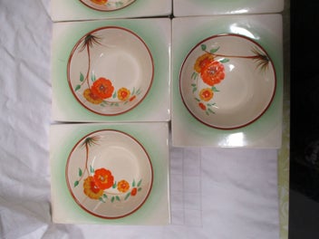 Listing 6 of 9 for BR 9296 - Six Royal Staffordshire Dessert Plates - Great Britain - The Biarritz