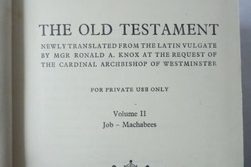 Listing 8 of 11 for The Old Testament in English Knox, Job to Machabees (SKU BK43)