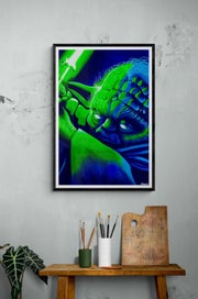 Listing 4 of 5 for "Brush Strokes, He Has" — A3 Yoda Fine Art Print