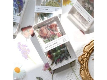 Listing 3 of 9 for 40pcs/box Vintage Flower Stickers For Album Journal Decoration