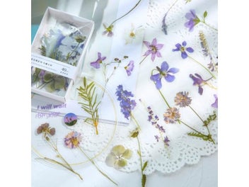 Listing 4 of 9 for 40pcs/box Vintage Flower Stickers For Album Journal Decoration