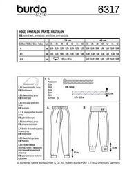 Listing 2 of 2 for Burda Style Pattern 6317 Misses' jogging pull on pant 8-20