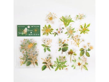 Listing 6 of 9 for 30 Pcs/Pack Golden Outline Hand Painting Colorful Flowers Decorative Stickers