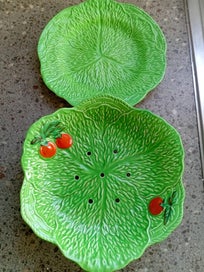 Listing 3 of 7 for Beswick Ware Strainer and Dish and Little Bowl with Lettuce Leaf and Tomatoes