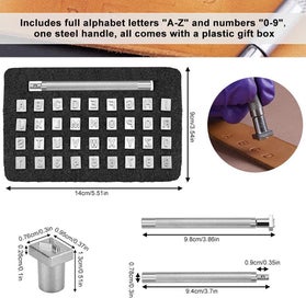 Listing 3 of 9 for 6.5mm Letter and Number Punch Stamp Set NZ Clearance