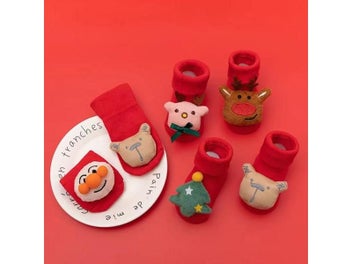 Listing 3 of 10 for Children's Socks Clothes For Newborns Toddlers Christmas-Thicken Anti-slip