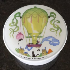 Listing 1 of 6 for Vintage Villeroy and Boch Trinket Box Lidded -Le Ballon signed by Jean Mercier