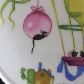 Listing 3 of 6 for Vintage Villeroy and Boch Trinket Box Lidded -Le Ballon signed by Jean Mercier