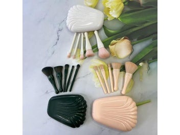 Listing 6 of 10 for 5Pcs Shell Portable Makeup Brush Set HD Mirror Soft Fiber Hair Cosmetic Brush