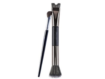 Listing 7 of 7 for 2X 2-In-1 Nose Contour Brushes Brush Fluffy Brush Angled Tilt Brush Nose Brushes