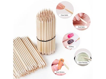 Listing 4 of 8 for 1000pcs Orange Sticks For Nail Cuticle Pushing Dead Skin Removal