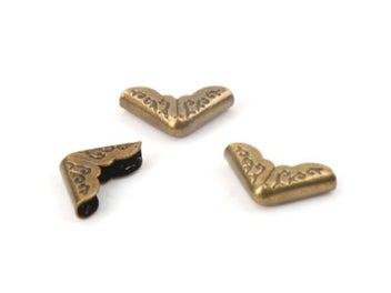 Listing 6 of 9 for Metal Corners For Books Scrapbooking Photo Albums Menus Corner Protectors Metal