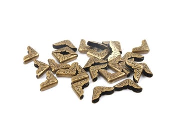 Listing 7 of 9 for Metal Corners For Books Scrapbooking Photo Albums Menus Corner Protectors Metal