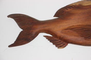 Listing 4 of 4 for Large hanging Wooden fish