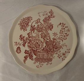 Listing 2 of 5 for SALE! Crown Devon Large Red Floral Platter - Stunning