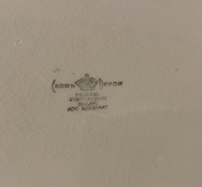 Listing 4 of 5 for SALE! Crown Devon Large Red Floral Platter - Stunning