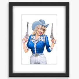Listing 4 of 20 for Dolly Parton | Pop Art Portrait Painting | Framed Print 1/20