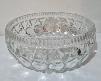 Listing 6 of 8 for Gorgeous Pressed Glass Bowl