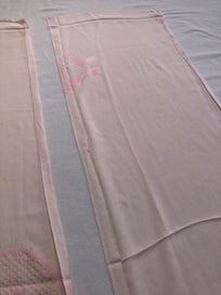 Listing 17 of 19 for Vintage Pink Japanese Silk Hand Dyed Shibori Fabric Pieces x2 Kimono Panels