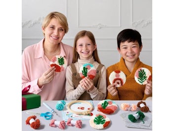 Listing 4 of 10 for 22Pcs Punch Needle Embroidery Kit DIY Stitching Coasters Needlecraft Boho