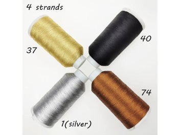 Listing 3 of 9 for Sanbest 4 Strands Metallic Weaving Thread Handmade DIY Bracelet String Stitch