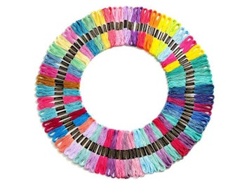 Listing 3 of 10 for 100/124/150/200/250 Colors Cross Stitch Floss Thread Cotton Sewing Skeins