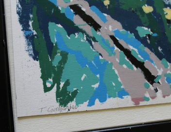 Listing 6 of 19 for +++ STRIKING "TONY GALLAGHER" ABSTRACT PAINTING +++