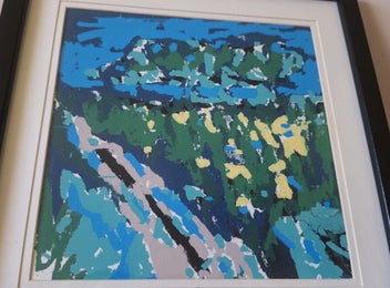 Listing 14 of 19 for +++ STRIKING "TONY GALLAGHER" ABSTRACT PAINTING +++