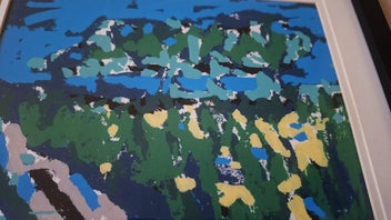 Listing 18 of 19 for +++ STRIKING "TONY GALLAGHER" ABSTRACT PAINTING +++