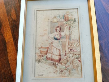 Listing 3 of 8 for Antique Signed Original Watercolour Painting(a/f)