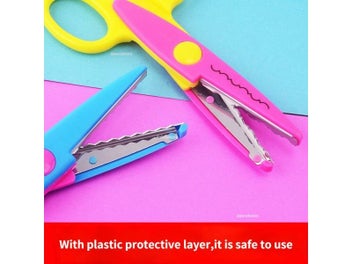 Listing 4 of 10 for 6 Styles Minimalistic Lace Scissors Wavy Pattern Small Round Head Children