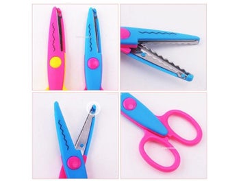 Listing 5 of 10 for 6 Styles Minimalistic Lace Scissors Wavy Pattern Small Round Head Children
