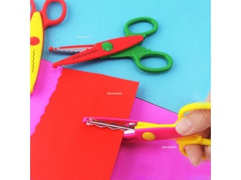 Listing 8 of 10 for 6 Styles Minimalistic Lace Scissors Wavy Pattern Small Round Head Children