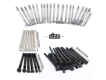 Listing 4 of 10 for 6/20 Pcs Leather Stamping Tools Set Different Shape Stamp Kit