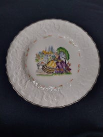 Listing 1 of 3 for (i) ALFRED MEAKIN - LAVENDER (CRINOLINE) LADY RELIEF MOULDED PLATE - c1920