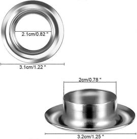 Listing 6 of 6 for 50 Grommets Eyelets Ensembles Oeillets 20mm Grommet Kit Oeillet Pour Toile Bche
