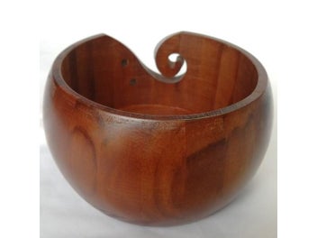 Listing 4 of 9 for Wooden Yarn Bowl Crochet Organizer Storage Holder Non Slip Eco-friendly New