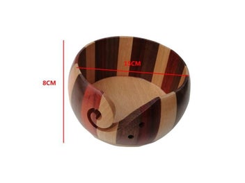 Listing 5 of 9 for Wooden Yarn Bowl Crochet Organizer Storage Holder Non Slip Eco-friendly New