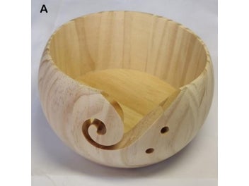 Listing 1 of 10 for Wooden Yarn Bowl Crochet Organizer Storage Holder Non Slip Eco-friendly New