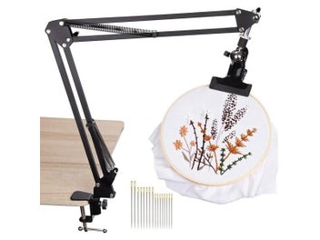 Listing 5 of 9 for Adjustable Metal Embroidery Hoop Stand 16 Embroidery Needles