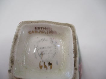 Listing 4 of 4 for SH 1015 - Royal Winton Sugar Bowl - Esthel - England - All Over Black Floral