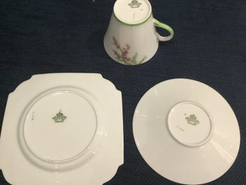 Listing 3 of 4 for AYNSLEY ART DECO STYLE TRIO - EXCELLENT CONDITION