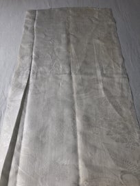 Listing 4 of 16 for Vintage White Woven Crane Japanese Silk Kimono Panel Fabric Piece Panel