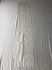Listing 6 of 16 for Vintage White Woven Crane Japanese Silk Kimono Panel Fabric Piece Panel