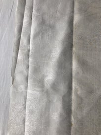 Listing 5 of 16 for Vintage White Woven Crane Japanese Silk Kimono Panel Fabric Piece Panel