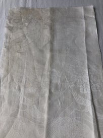 Listing 13 of 16 for Vintage White Woven Crane Japanese Silk Kimono Panel Fabric Piece Panel