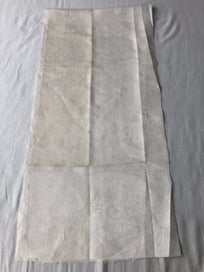 Listing 16 of 16 for Vintage White Woven Crane Japanese Silk Kimono Panel Fabric Piece Panel