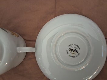 Listing 11 of 13 for *VINTAGE ENGLISH SPODE SUMMER PALACE ESPRESSO CUP & SAUCER