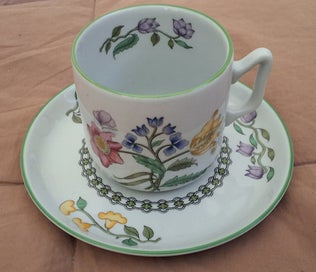 Listing 13 of 13 for *VINTAGE ENGLISH SPODE SUMMER PALACE ESPRESSO CUP & SAUCER